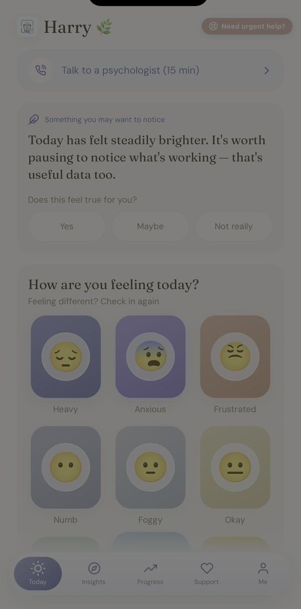 TherapiShots daily check-in